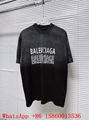 Cheap Balenciaga Cotton T-shirts,Men Balenciaga logo printed T-shirts sale,black