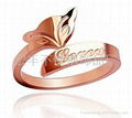 Small Fox Plated 18K Rose Gold Rings