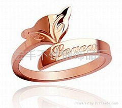 Small Fox Plated 18K Rose Gold Rings