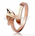 Small Fox Plated 18K Rose Gold Rings 2