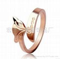 Small Fox Plated 18K Rose Gold Rings 3