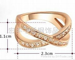 Claw inlay diamond Ring