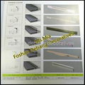 Silver anodized aluminum profile for kitchen cabinet 2