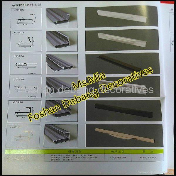 good-looking aluminum profile for kitchen cabinet frame