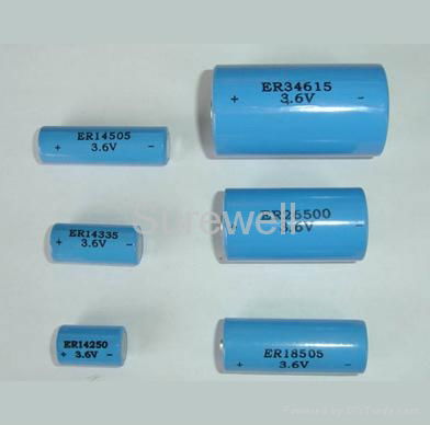 ER14250 1/2AA lithium battery, LiSOCl2 battery 3.6V
