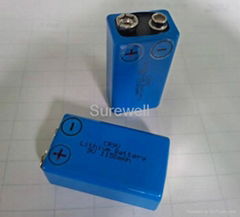 battery 9V 1150mAh lithium battery 8 times life than alkaline