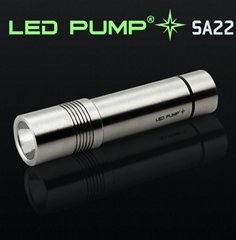160 lumens CREE XPE Q4 LED stainless steel torch/flashlight with 3 AAA batteries