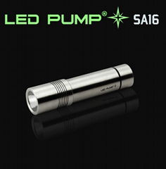 120 lumens stainless steel torch/flashlight with 1 CR123A lithium battery