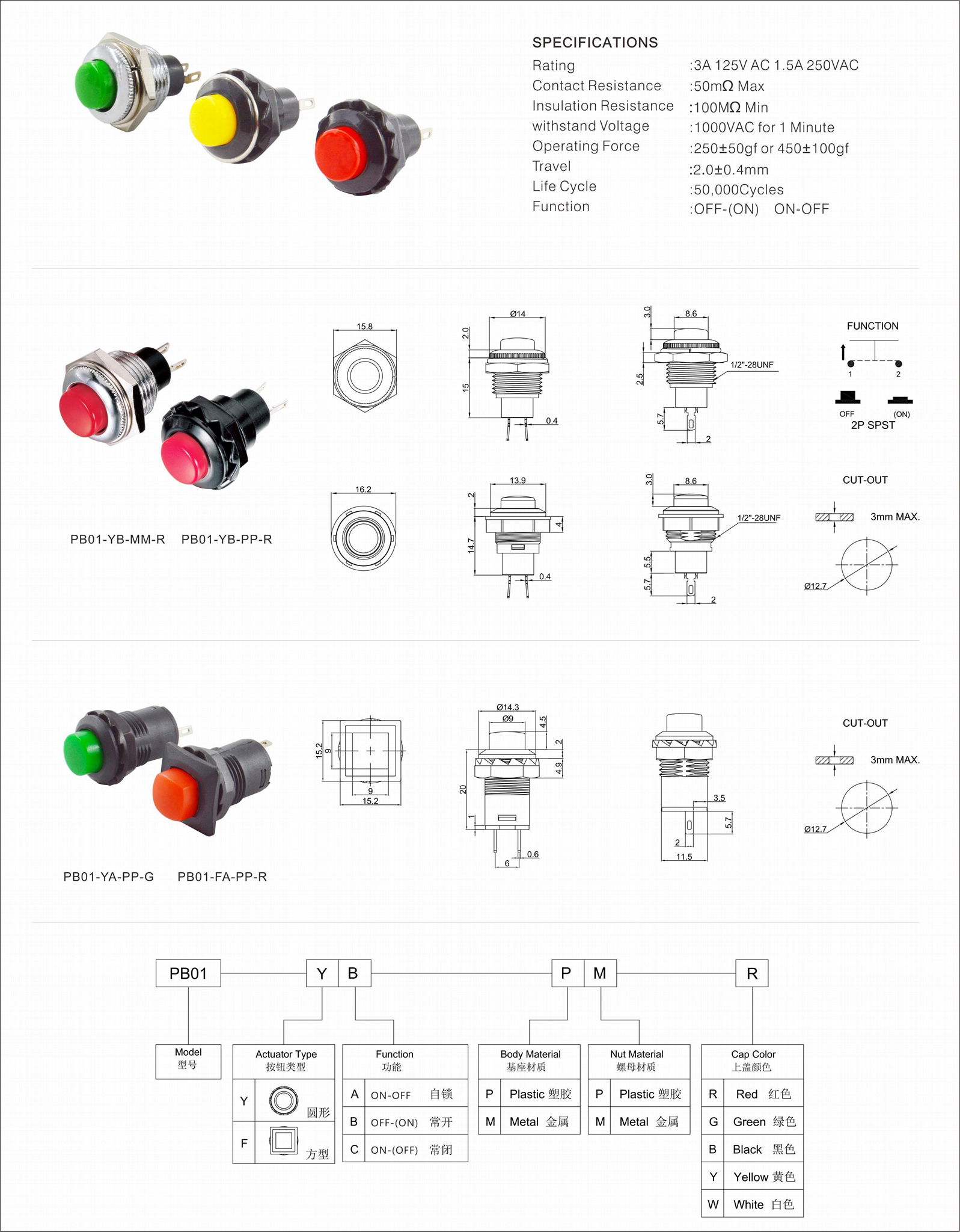 push botton switch 