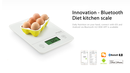 New Bluetooth Kitchen Scale 5kg 1g Digital Food Scale With 4mm