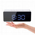 Hot selling popular Digital led Mirror Alarm Clock USB Charging Tabletop electro