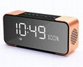 LED Mirror Time Clock Bluetooth Speaker