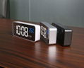 New LED Digital mirror alarm clock USB charging tabletop LED music clock