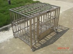 Single stainless steel dog cage