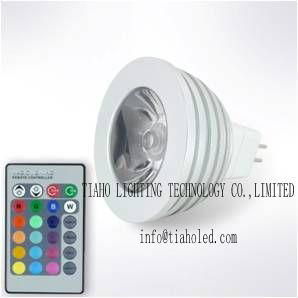 led spotlight gu10 mr16 3w rgb lamp dmx ir