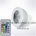 led spotlight gu10 mr16 3w rgb lamp dmx ir 1