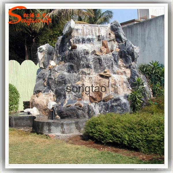 Artificial Rockery Garden Stone Resin Water Fountain 4