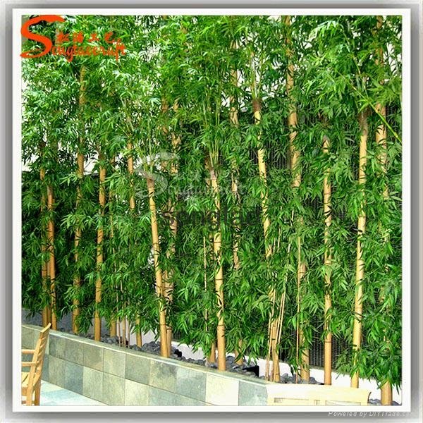 Nearly Natural Green Artificial Bamboo Fabric Silk Tree Plants