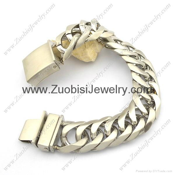 wholesale men's 316L stainless steel skull bracelet 2