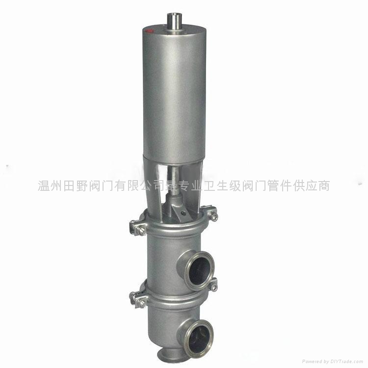 衛生級氣動兩位三通換向閥單座截止閥 2