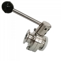 Stainless steel sanitary butterfly valve clamp end 3