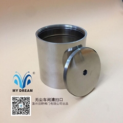 Stainless steel sanitary cleaning port with mirror polishing inside and outside
