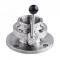 Stainless steel sanitary flange integrated butterfly valve check valve 2