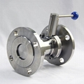 Stainless steel sanitary flange integrated butterfly valve check valve 8