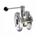 Stainless steel sanitary flange integrated butterfly valve check valve 9