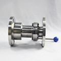 Stainless steel sanitary flange integrated butterfly valve check valve 10