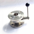Stainless steel sanitary flange integrated butterfly valve check valve 11