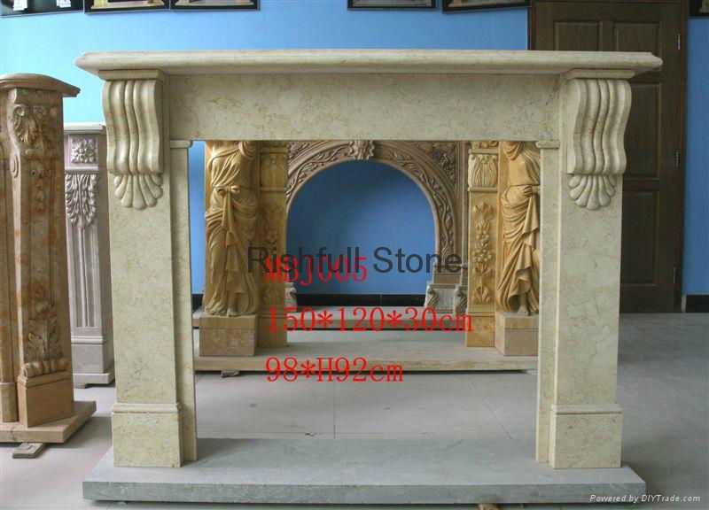 white marble fireplace mantel 3