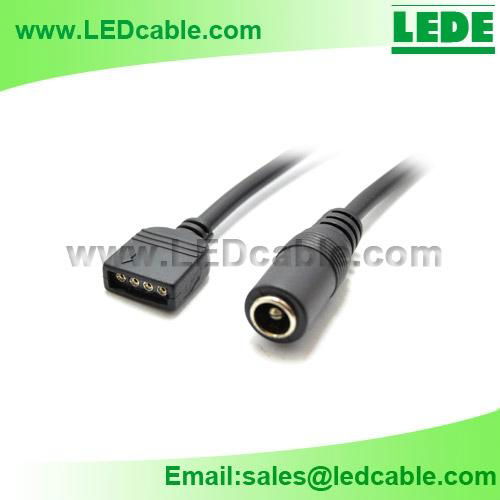 LED Strip Light Connector with DC Jack