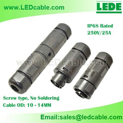 LED IP68 Waterproof Cable Connector 2