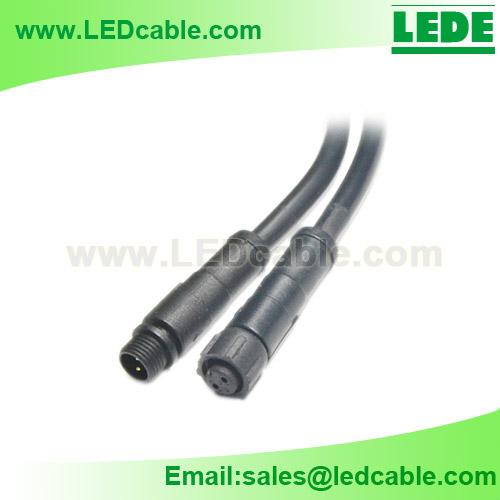 M8 Mini Waterproof Connector Cable For LED Lighting