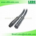 M8 Mini Waterproof Connector Cable For LED Lighting