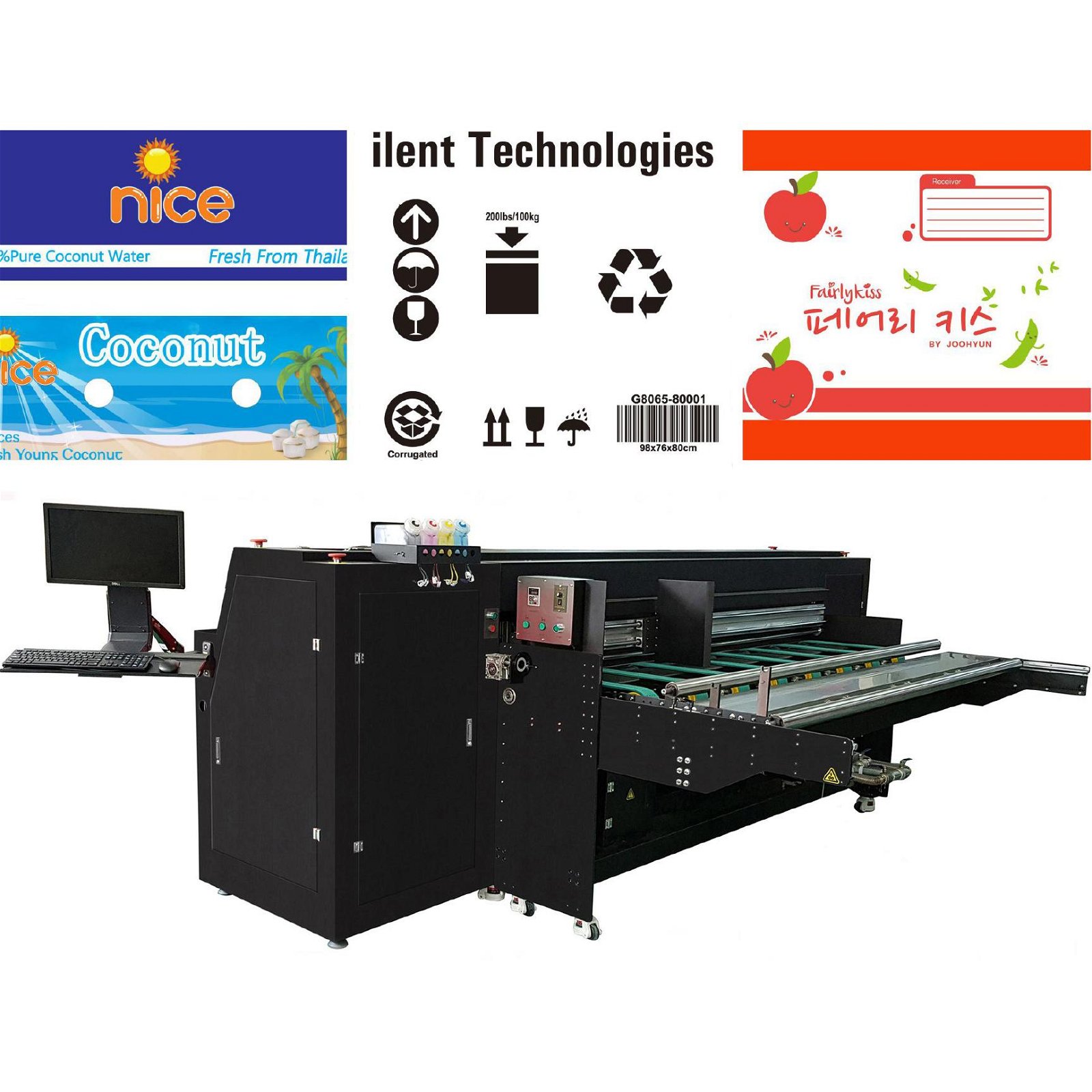 Digital inkjet printing machine corrugated carton digital printer 2500AF-4PH 2