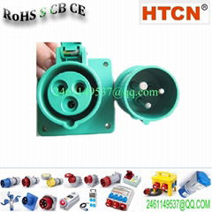 Industrial Plug and Coupler (HTN013-2/HTN213-2) 2H hour 16A 2P+E