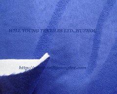 Woven suede(Pesca-J) bonded with poly fleece