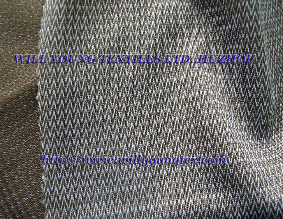 Nylon/Poly bicolor tricot fabric (Fishgrat)