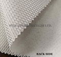 Warp-knitted closed mesh fabric bonded with nonwoven for shoes