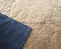 Bronzed and crashed pattern suede bonded fabric for sofa 3