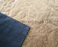 Bronzed and crashed pattern suede bonded fabric for sofa