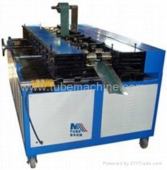 Flexible duct connector machine