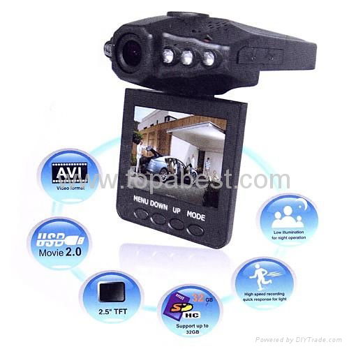 H198F Car DV 6 piece LED IR Night Vision Car Recorder 140 degree View Angle