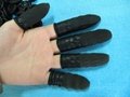 黑色加厚型磨砂卷邊手指套高品質