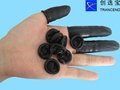 黑色加厚型磨砂卷边手指套高品质防滑产品 2