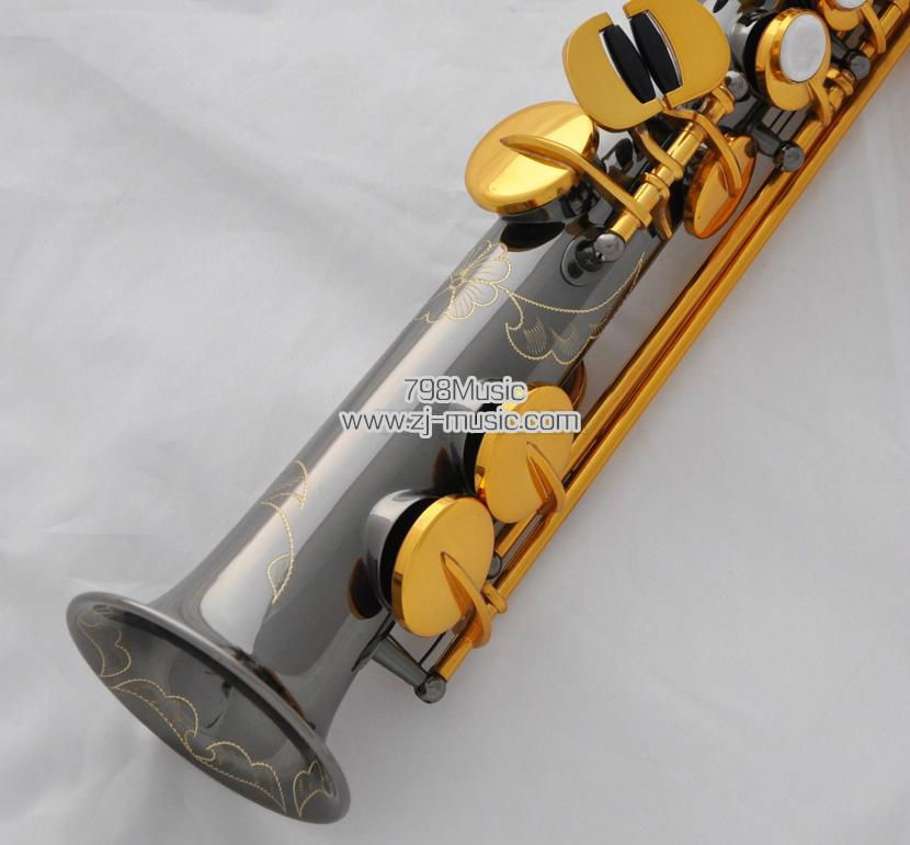 Professional Black Nickel Eb Sopranino saxophone sax low Bb to high E With Case 5