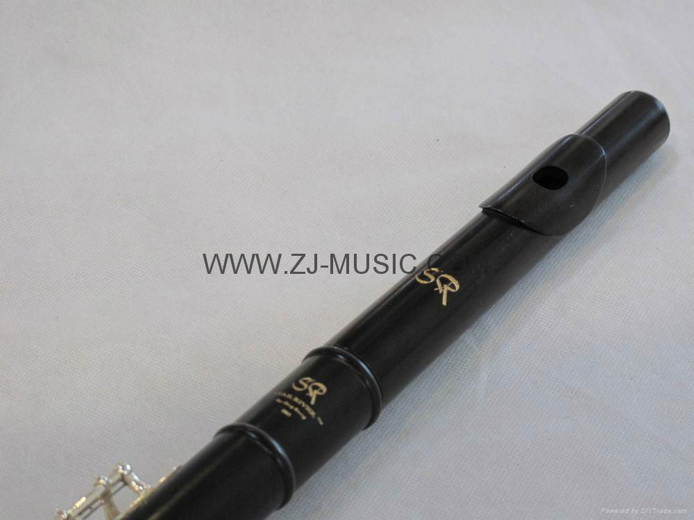  African Blackwood Grenadilla Flute-B foot-Open Hole-Split-E-Inline-G 2