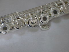  Flute B Foot-Open Hole-Split-E-offset-G-Silver Plated Carve Patterns on Keys